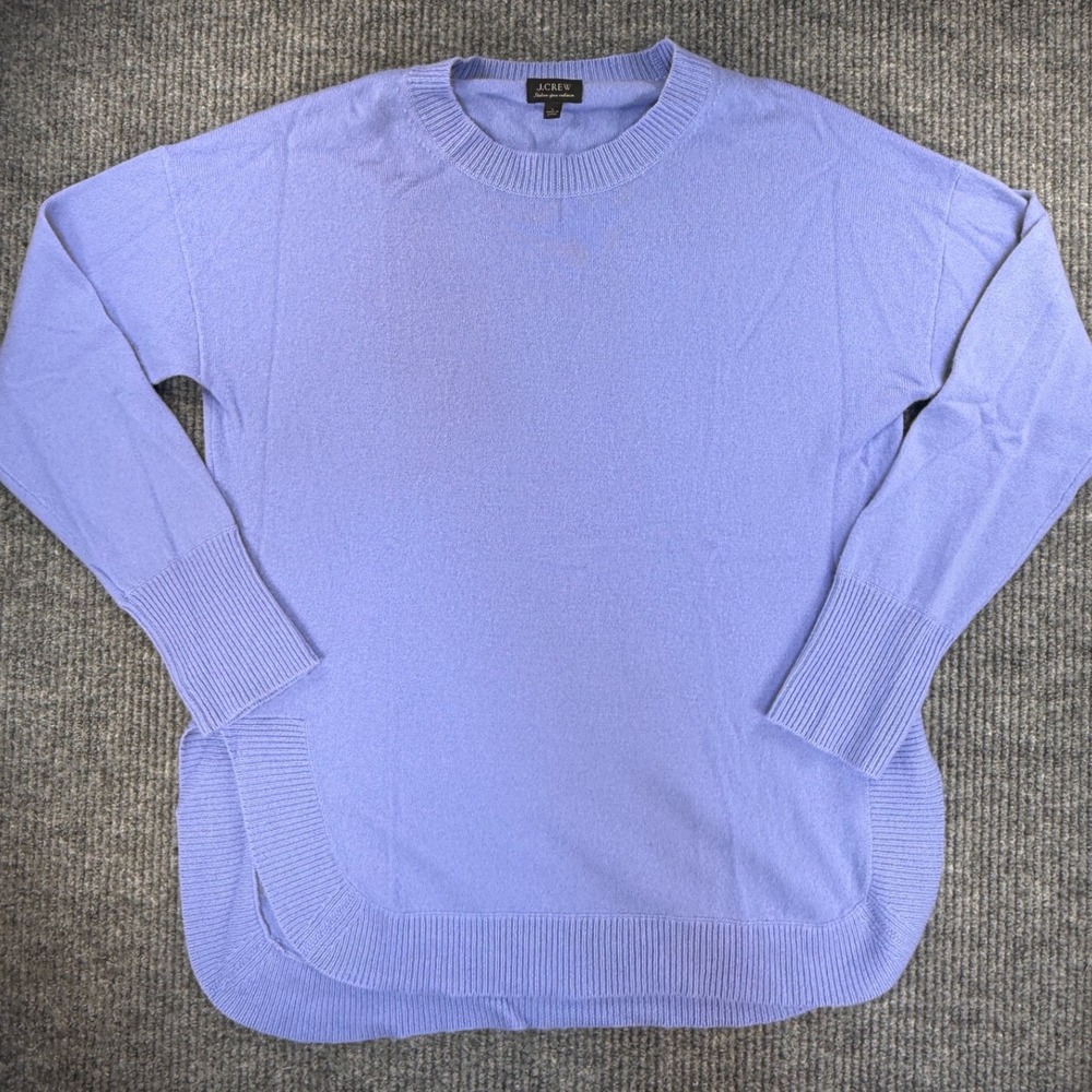 J. Crew Cashmere sweater Large tunic purple fall layer knit crewneck